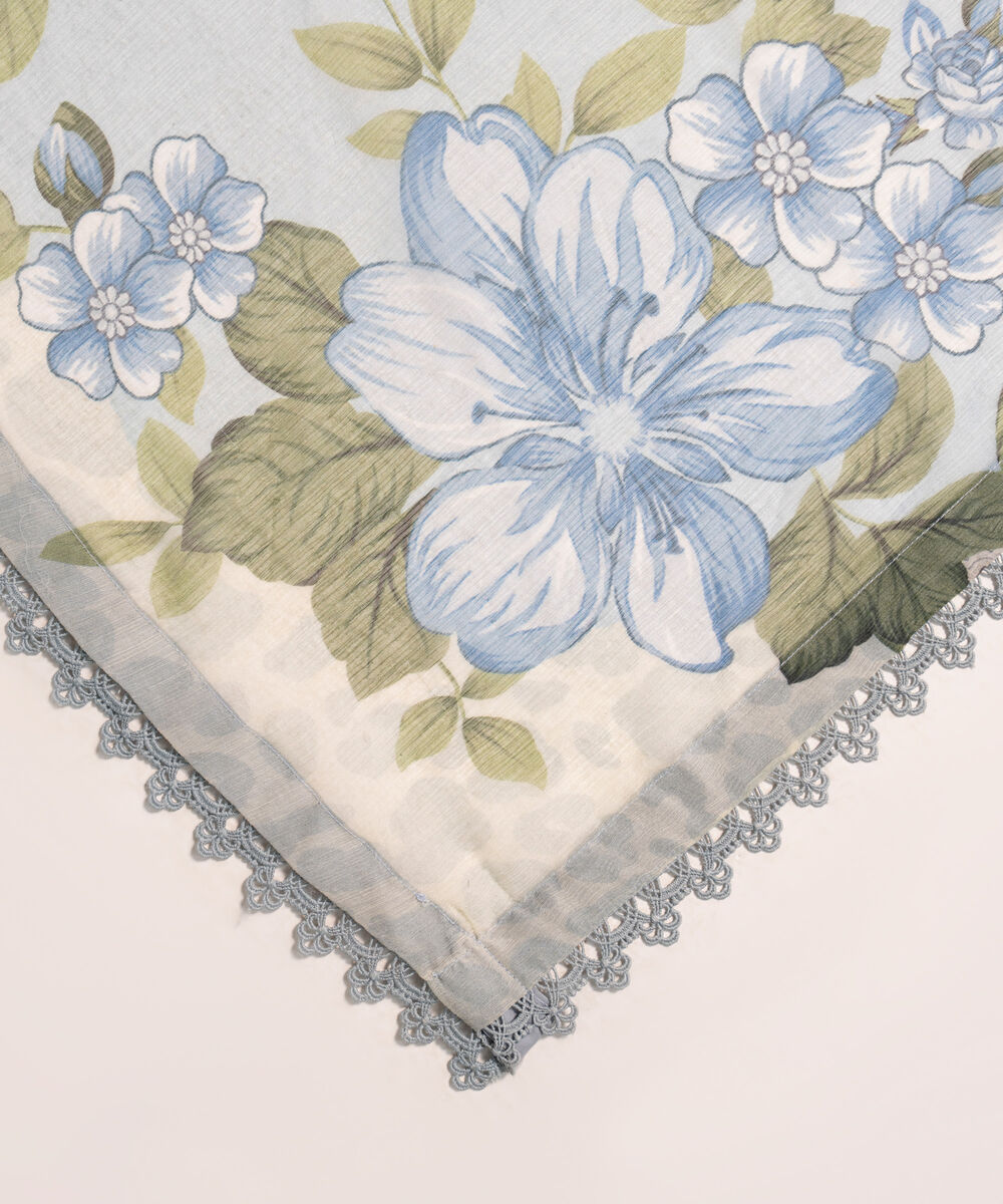 Chiffon Printed Blue Dupatta