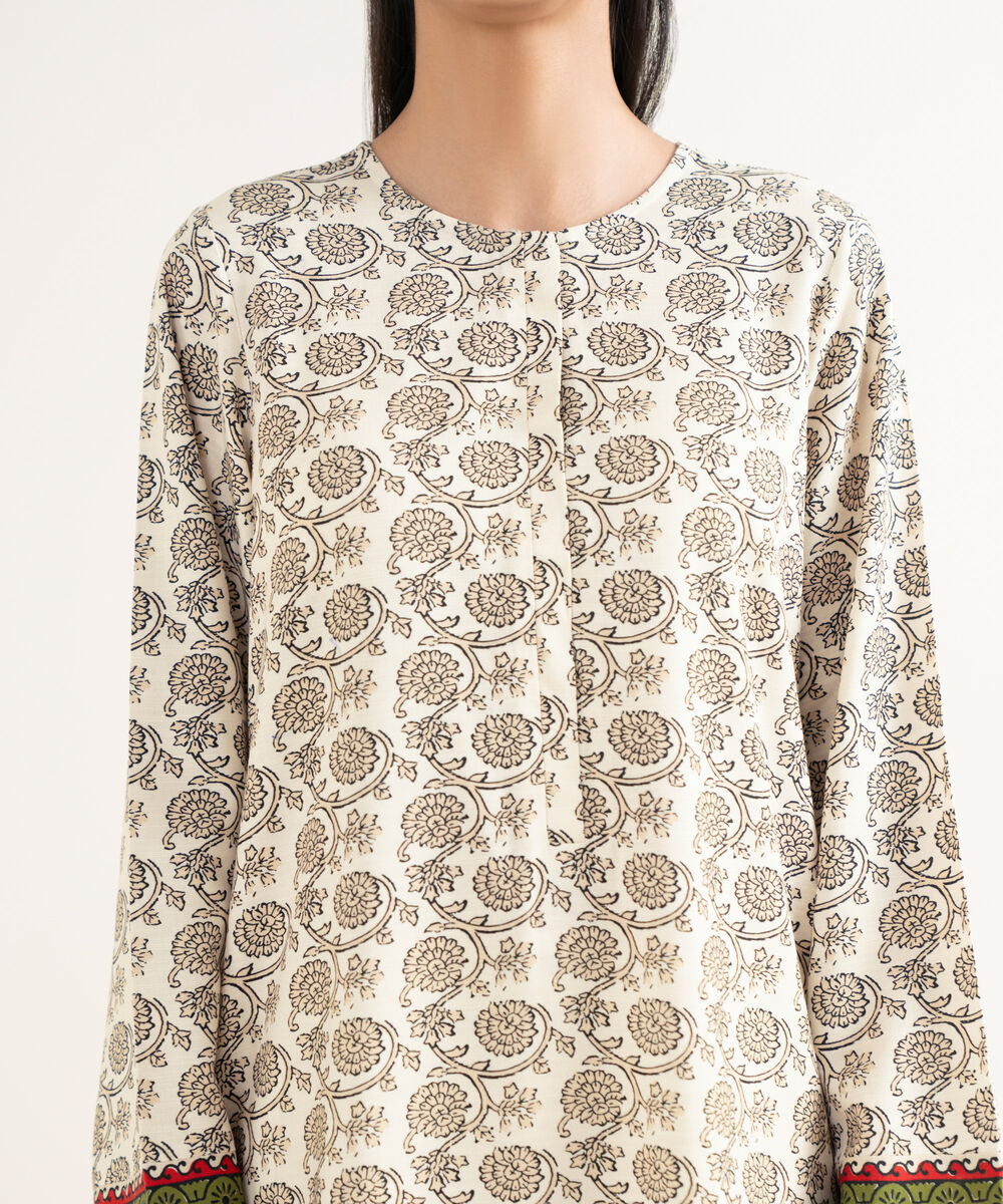 Women's RTW Textured Viscose Printed Straight Multi Shirt