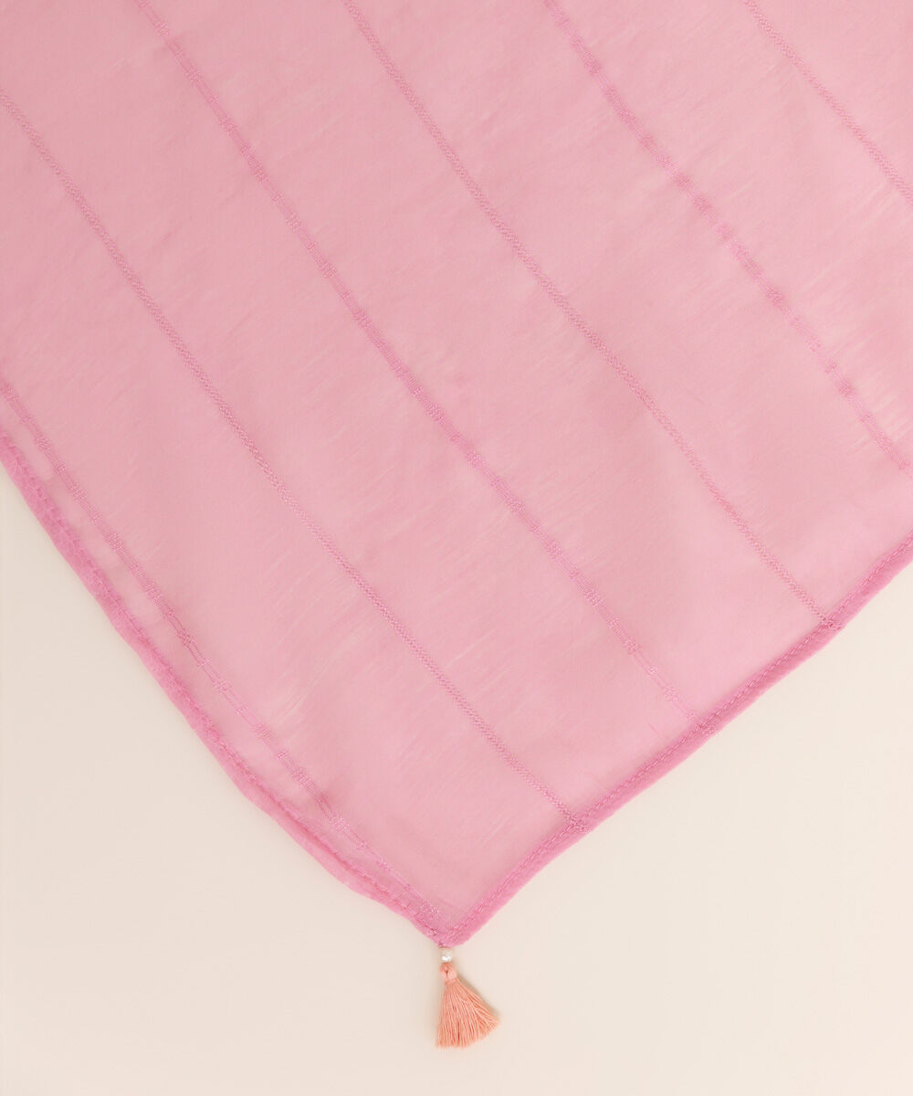 3PCRNSTW257D Pink Dupatta 3PCRNSTW257D