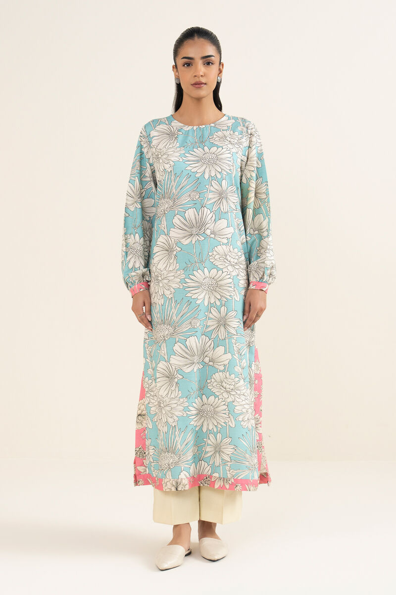 Printed Arabic Khaddar Shirt