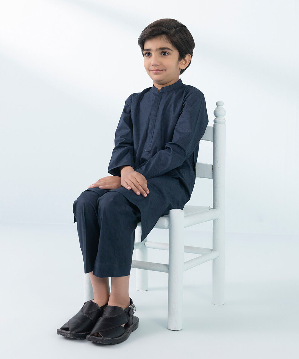 Boys - Blue Cotton Suit