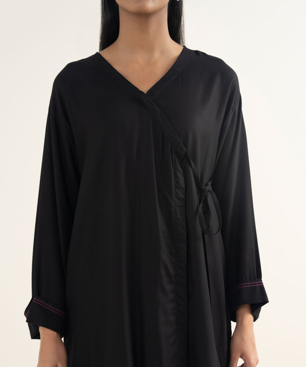 Women's RTW Bedford  Solid Black Wrap