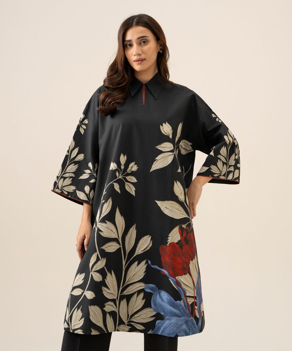 2 Piece - Printed Cotton Suit — Sapphire view 4