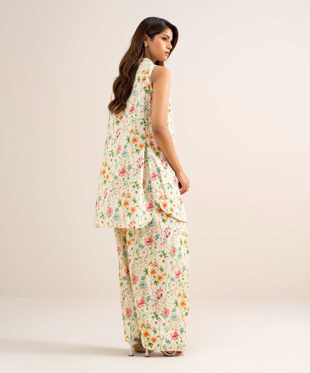 Women's Unstitched Lawn Printed Multi  2 Piece Suit