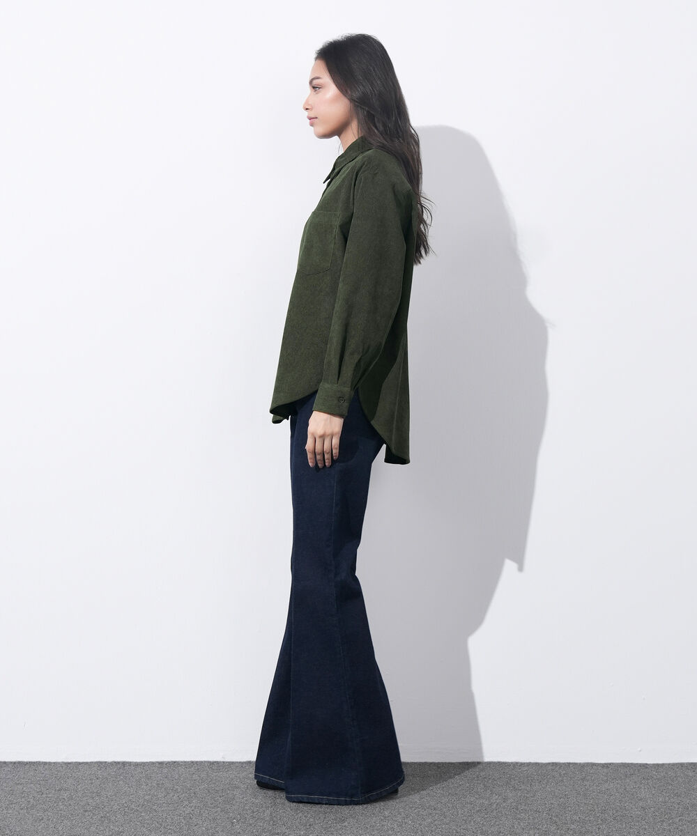 Women's Western Wear Pink Button Through Corduroy Shirt