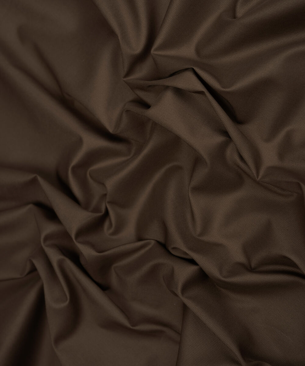 Men's Unstitched Two-Piece Brown  Premium Cotton Dobby Suit