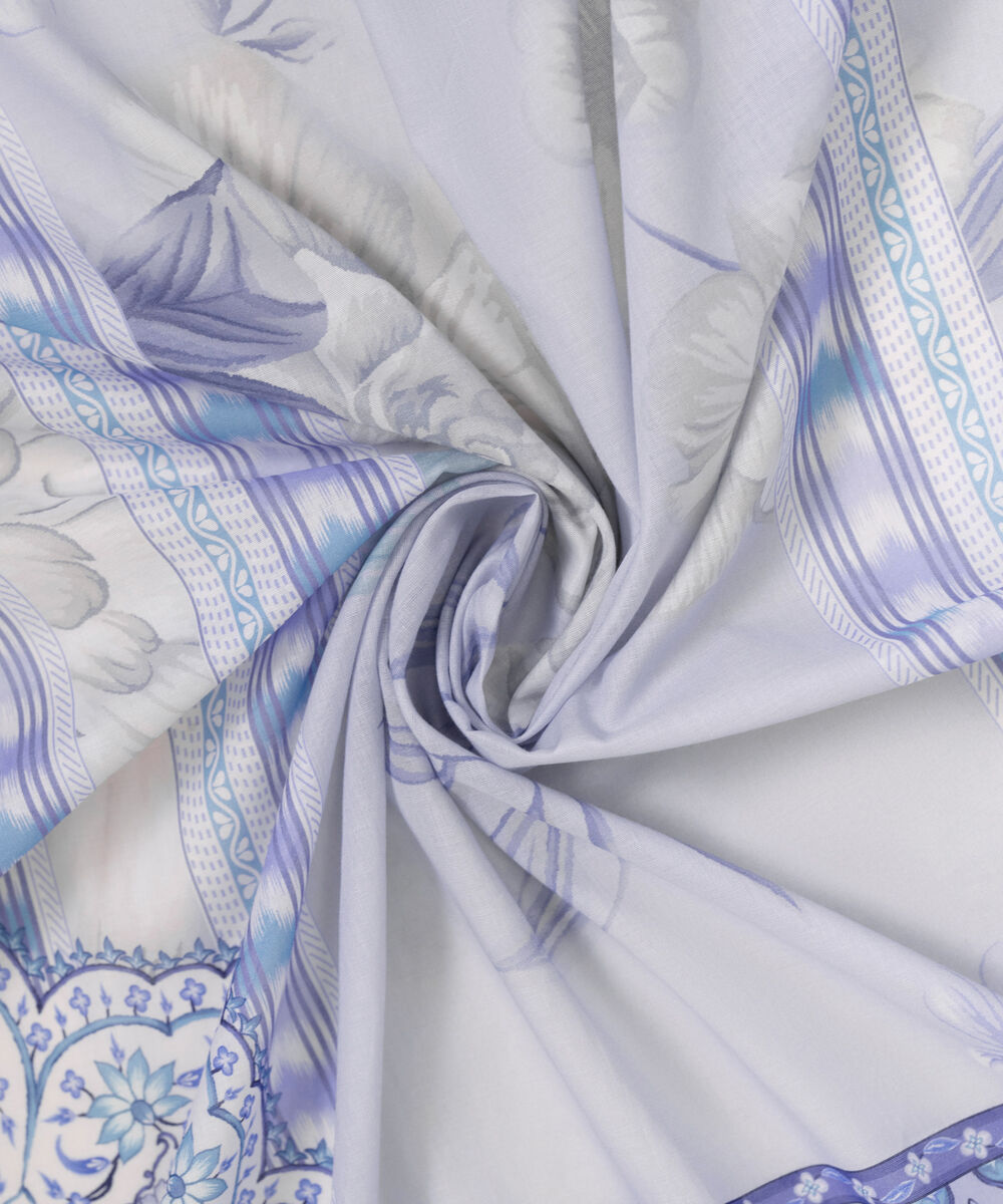 Lawn Printed Purple Dupatta