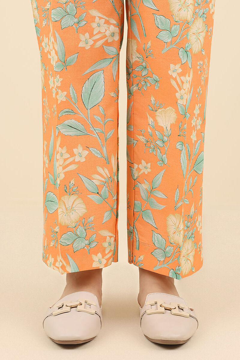 Printed Cambric Straight Pants