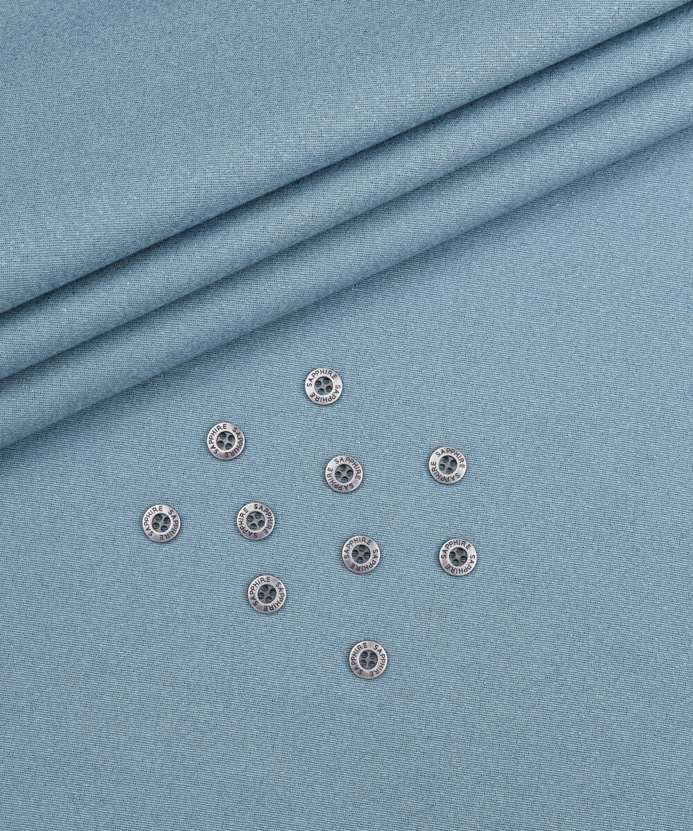 Men's Unstitched Two-Piece Blue Premium Ayudia Suit