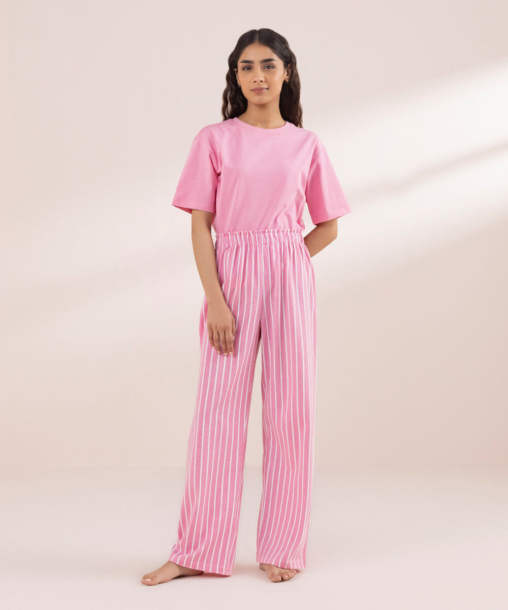 Women's Sleepwear Striped Jersey Trousers
