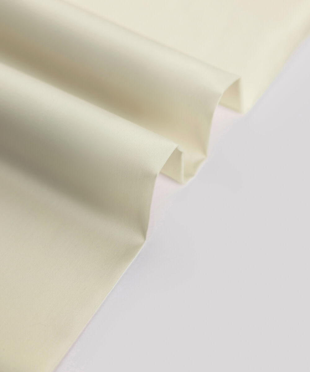 Men's Unstitched Two-Piece Premium Cotton Satin Off White Suit.