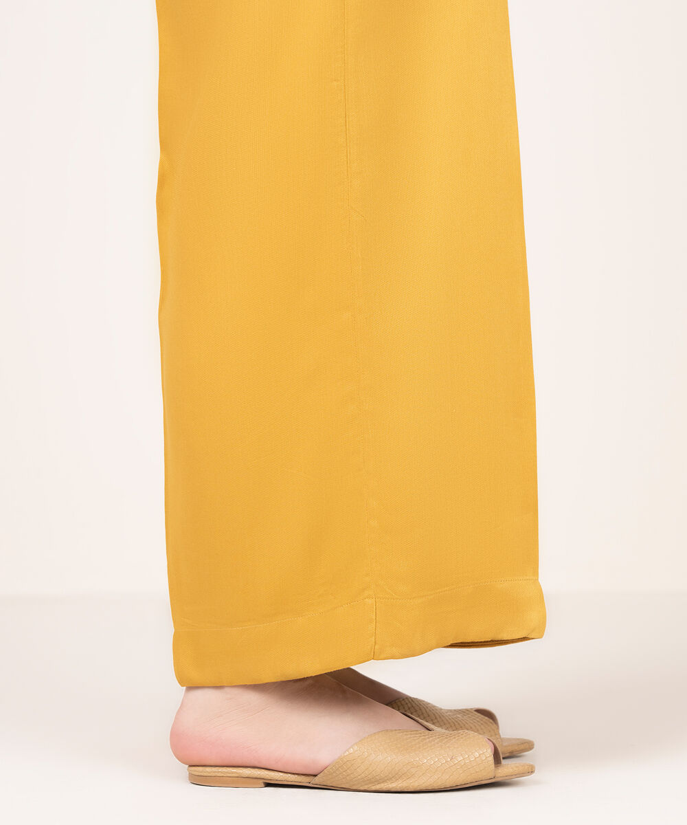 Women's RTW Bedford Solid Yellow Culottes