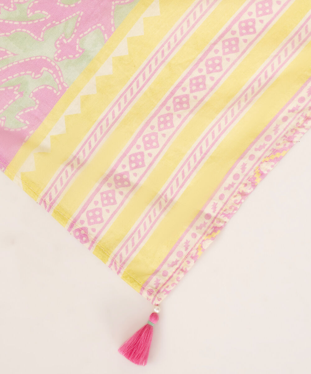 Fine Volie Pink Printed Dupatta