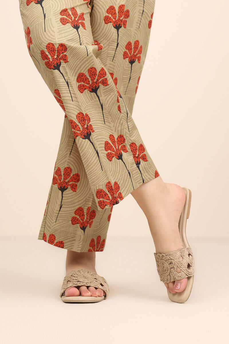 Printed Cambric Straight Pants