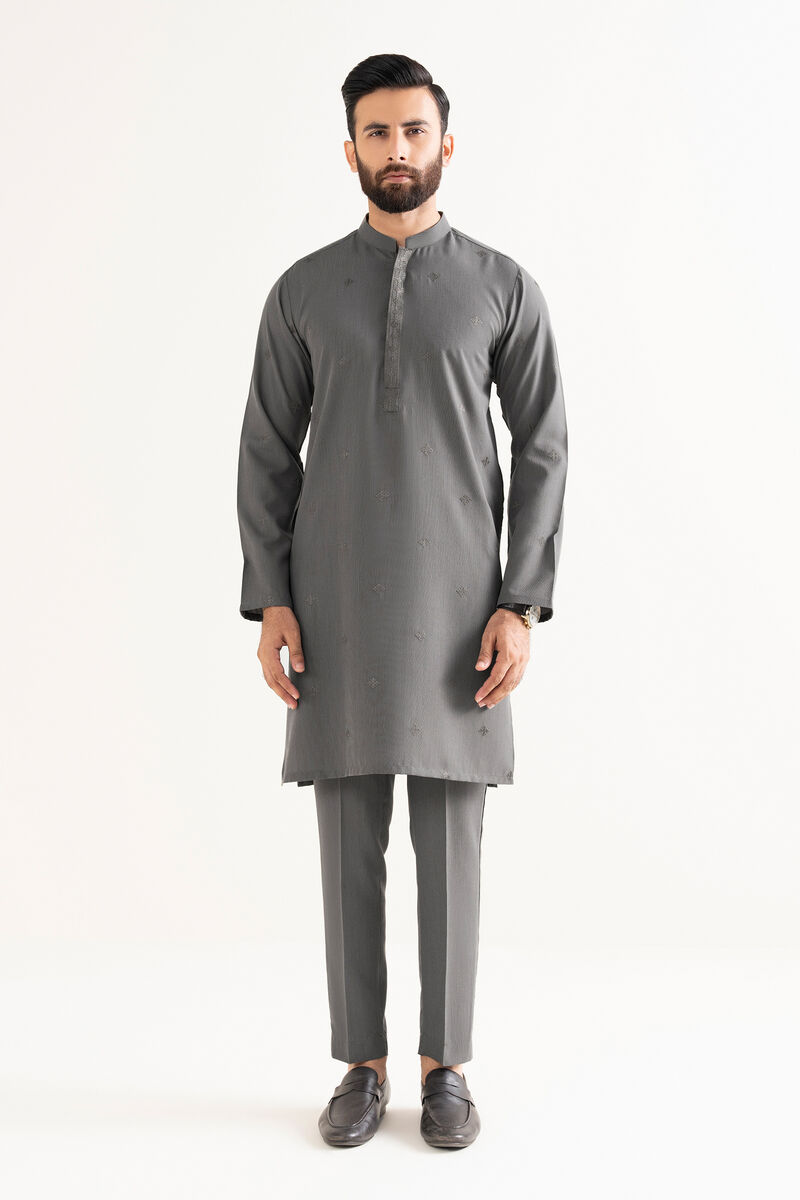 Embroidered Wash & Wear Suit