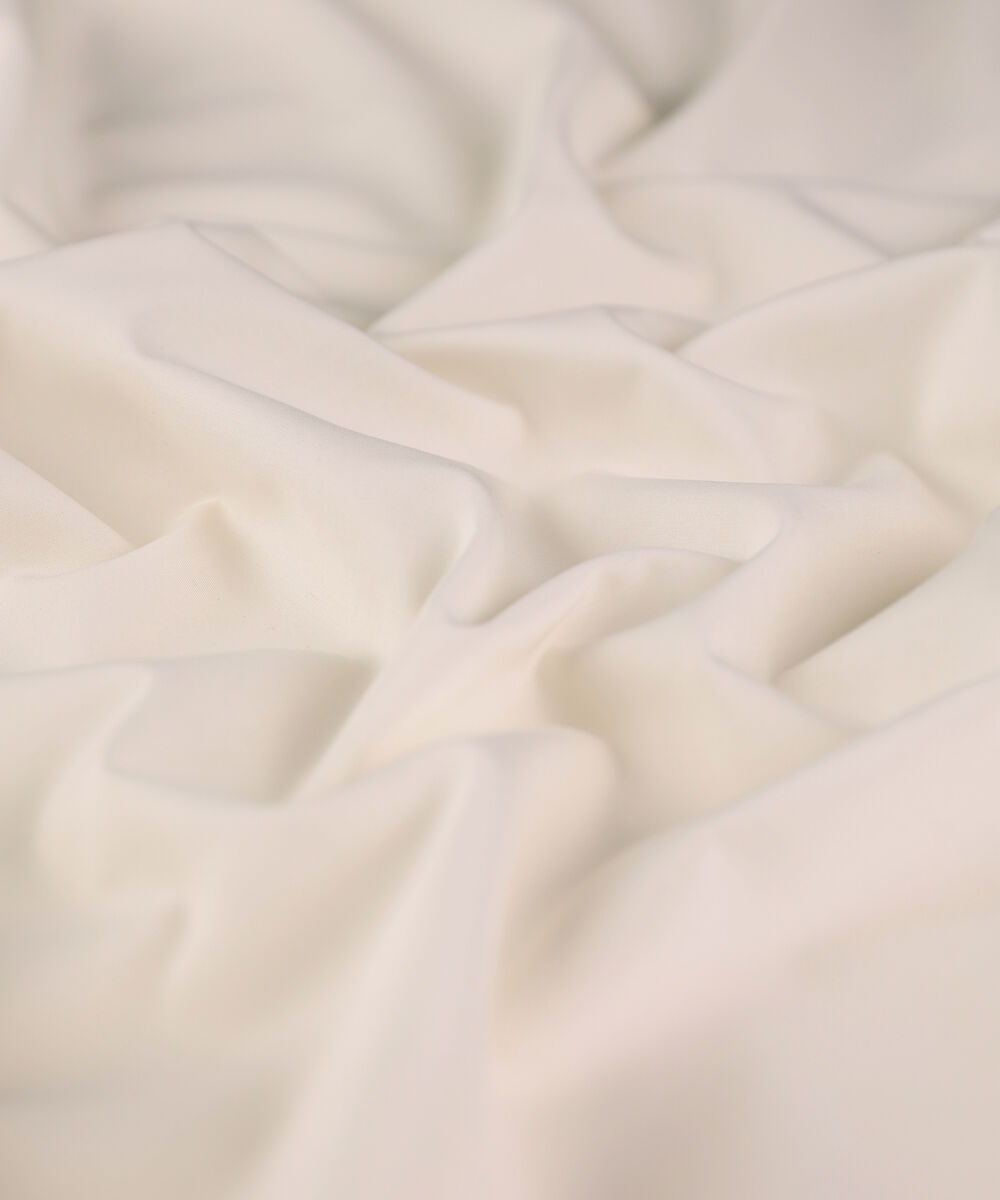 Men Unstitched Cotton Off-White Full Suit Fabric