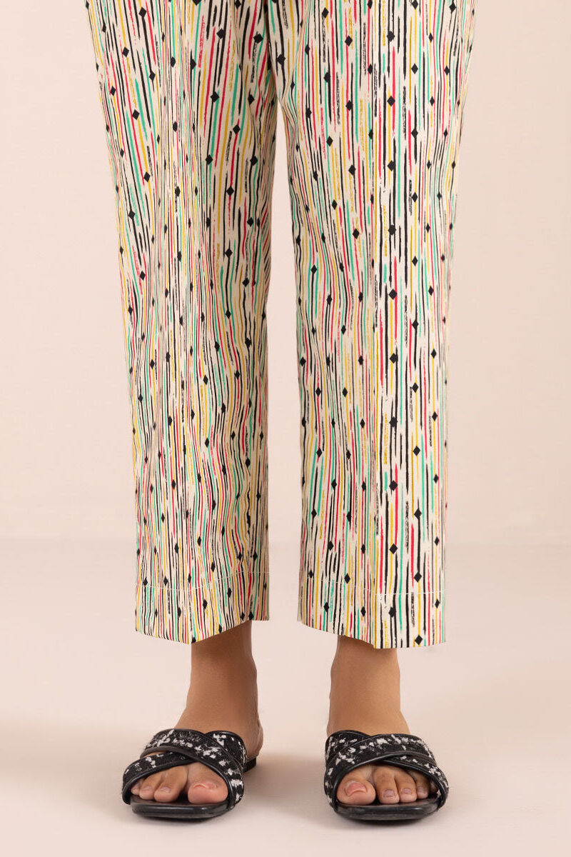 Printed Lawn Straight Pants