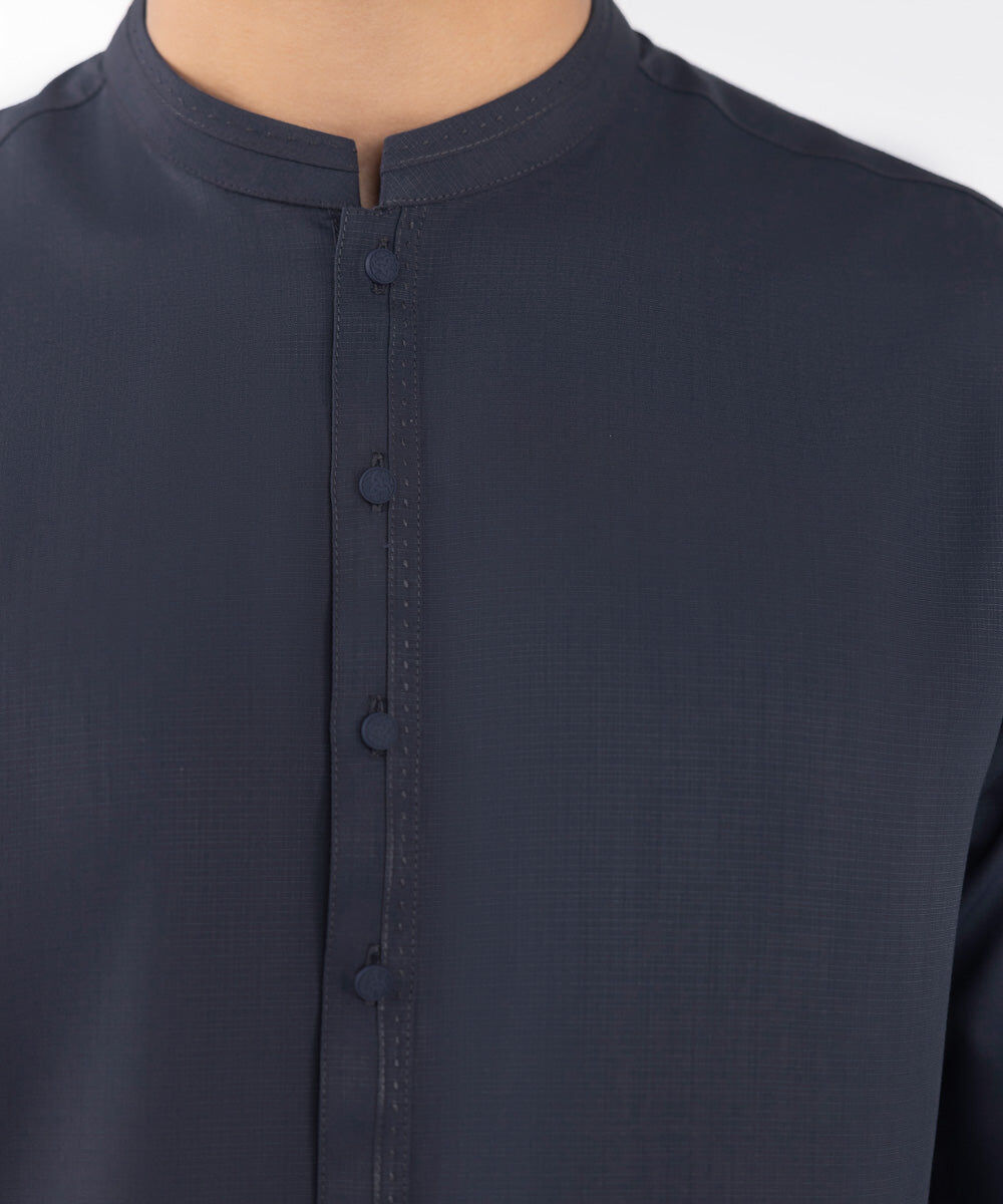 Men's Wash and Wear White Kurta Pajama