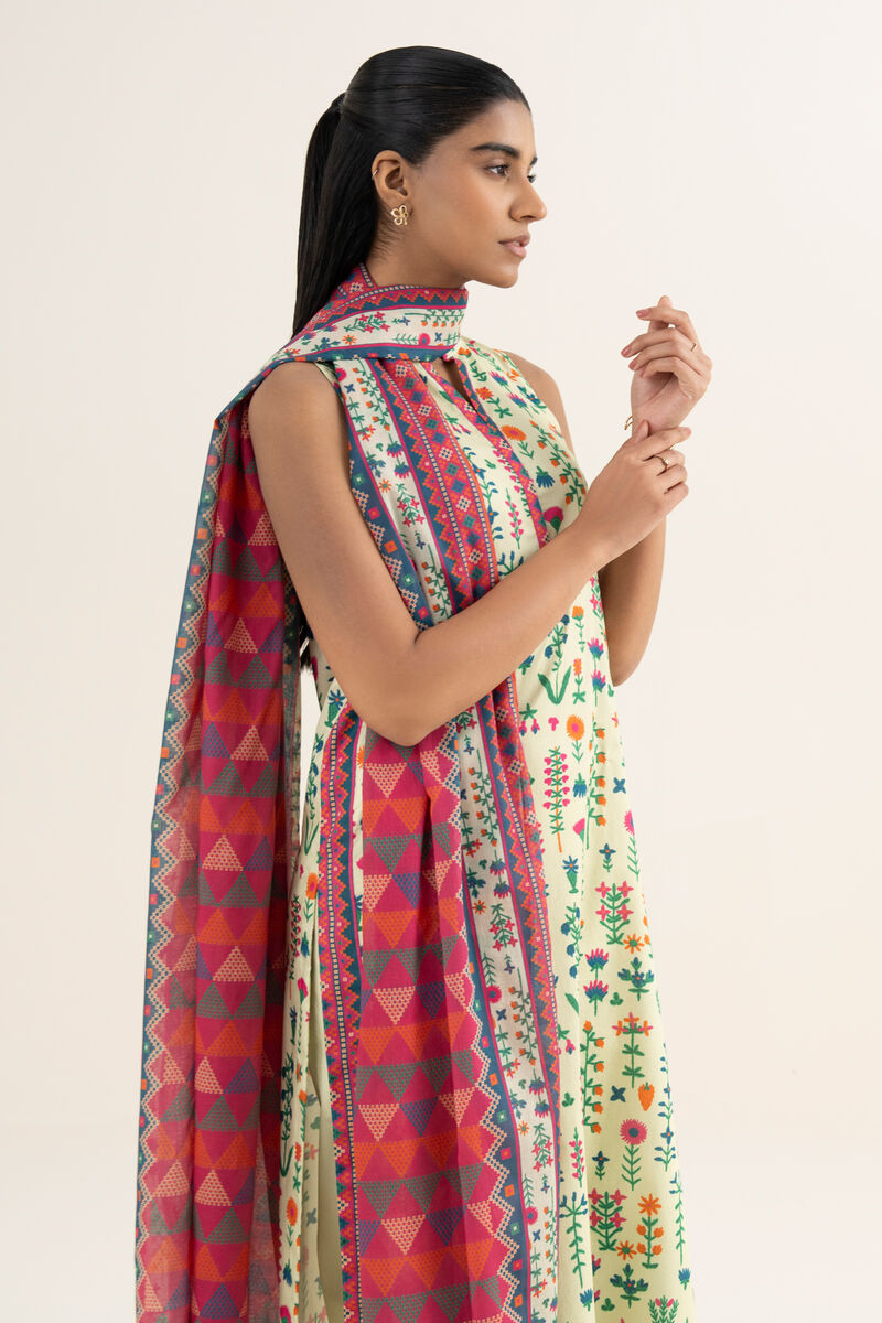 3 Piece - Printed Lawn Suit