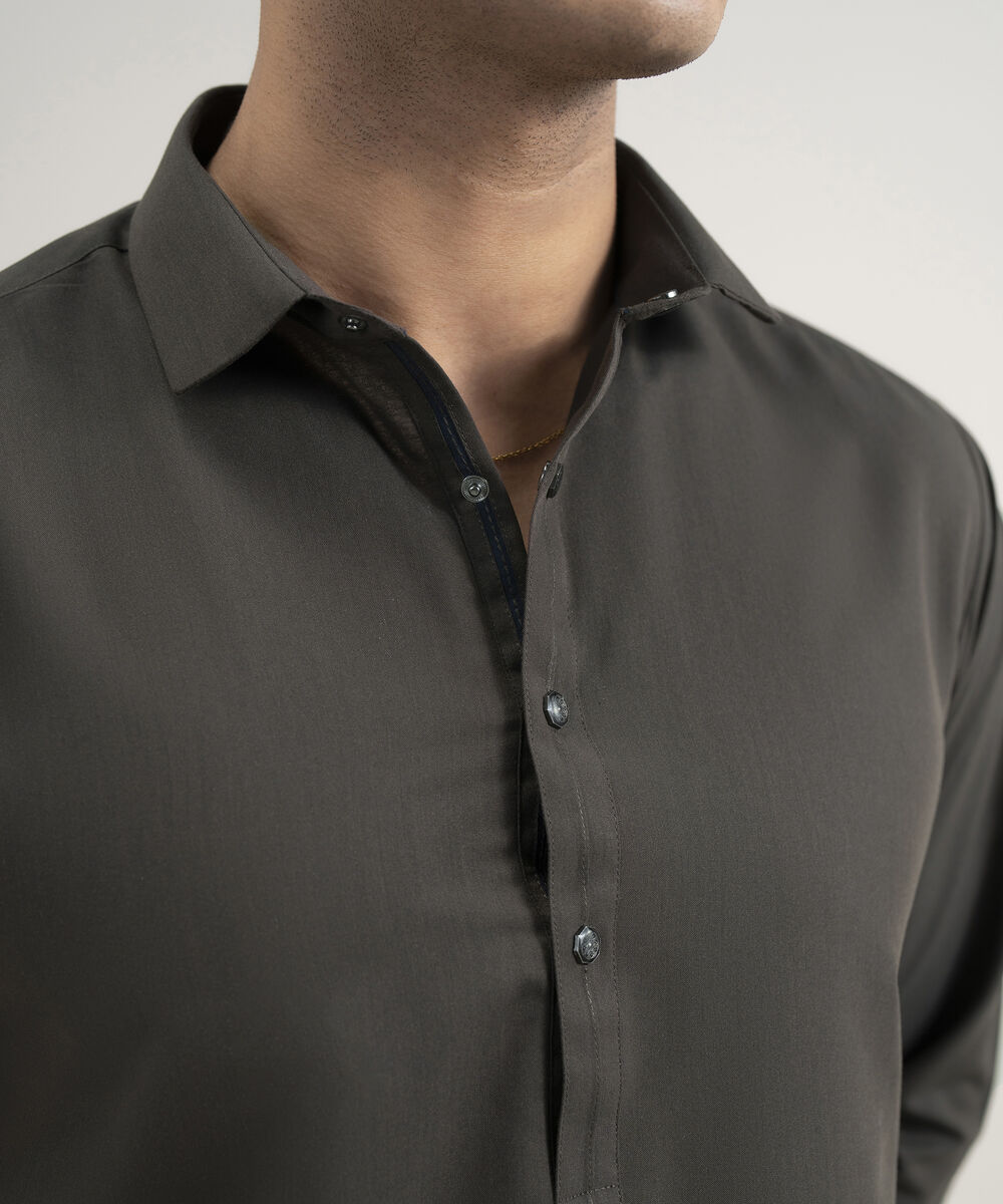 Men's Stitched Luxury Wash and Wear Brown Suit