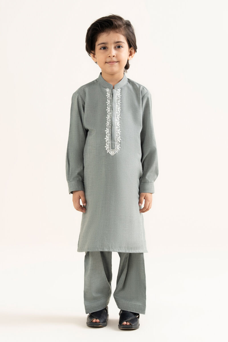 Embroidered Wash & Wear Suit