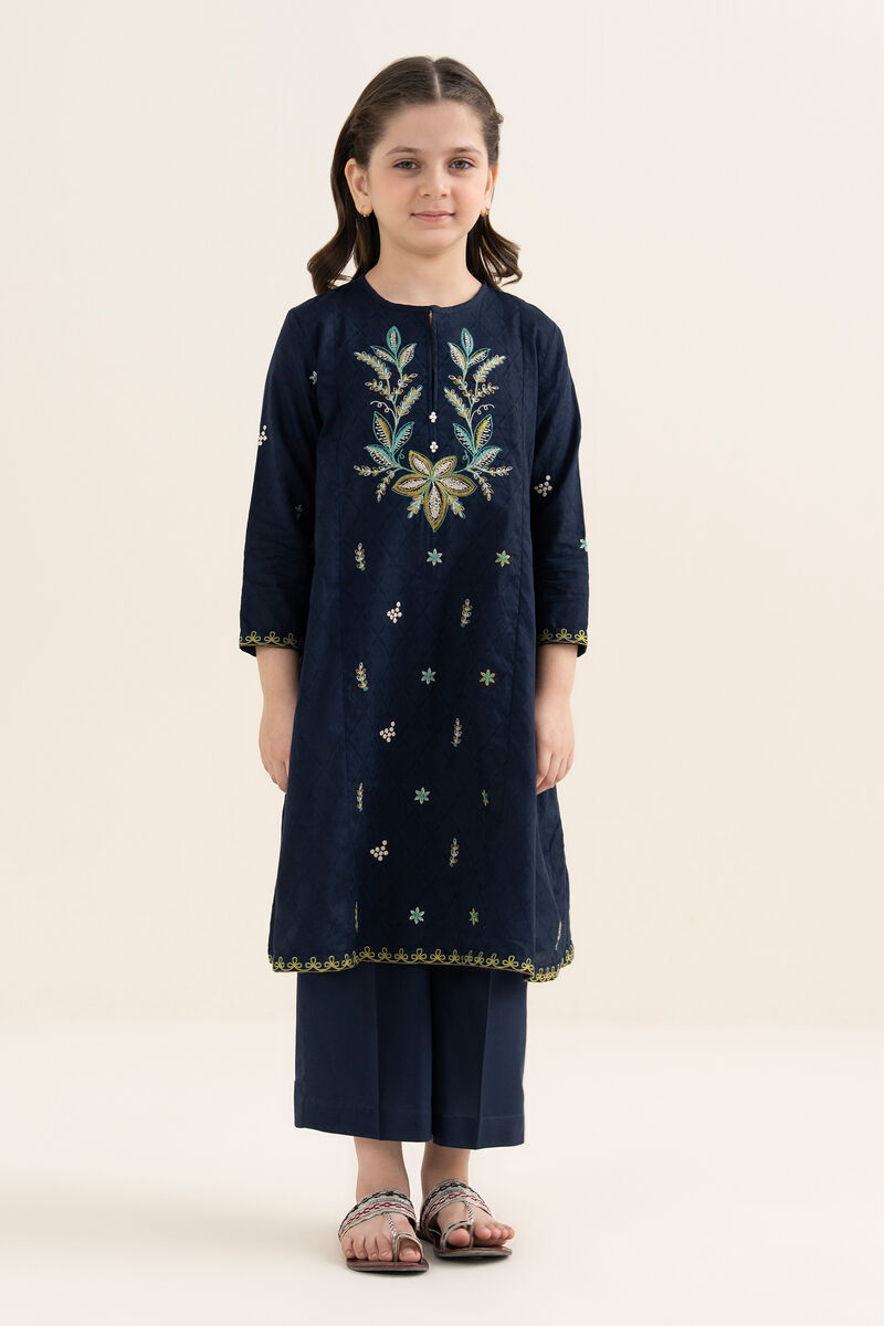 2 Piece - Embroidered Jacquard Suit