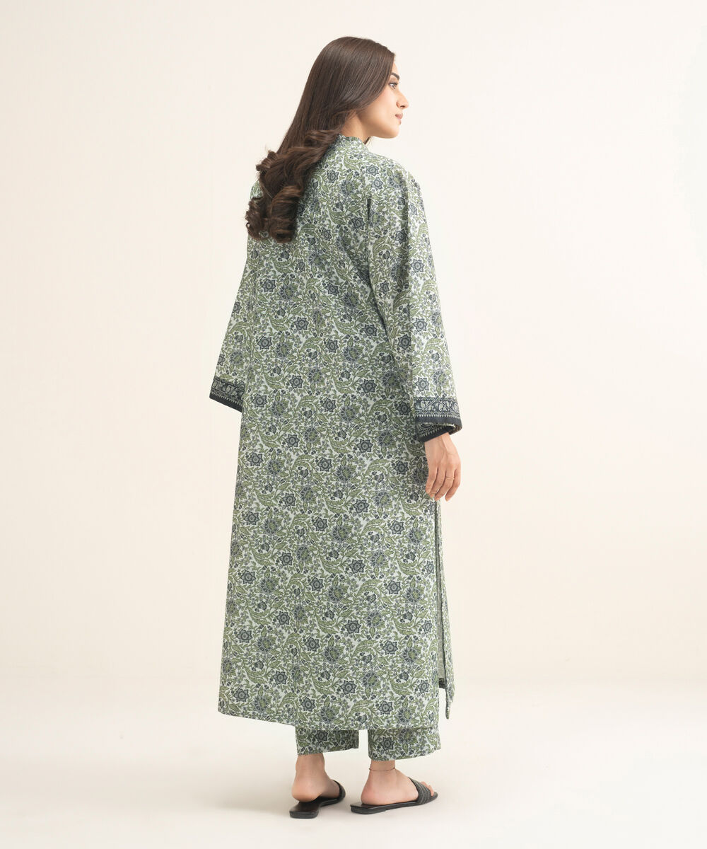 Women's Two Piece Multi Blended Karandi Printed Suit