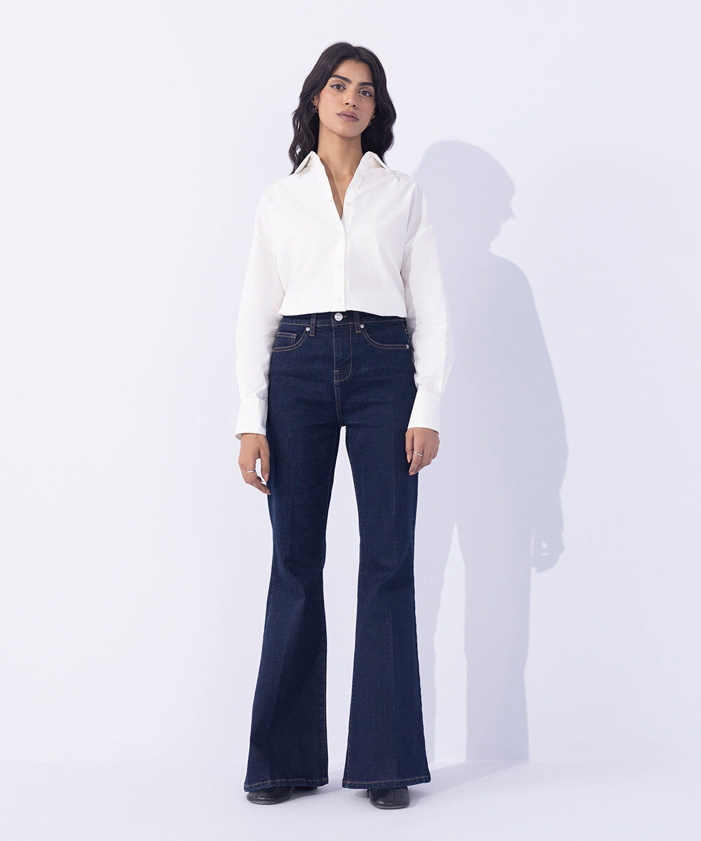 Woman - Blue Flare Fit Denim