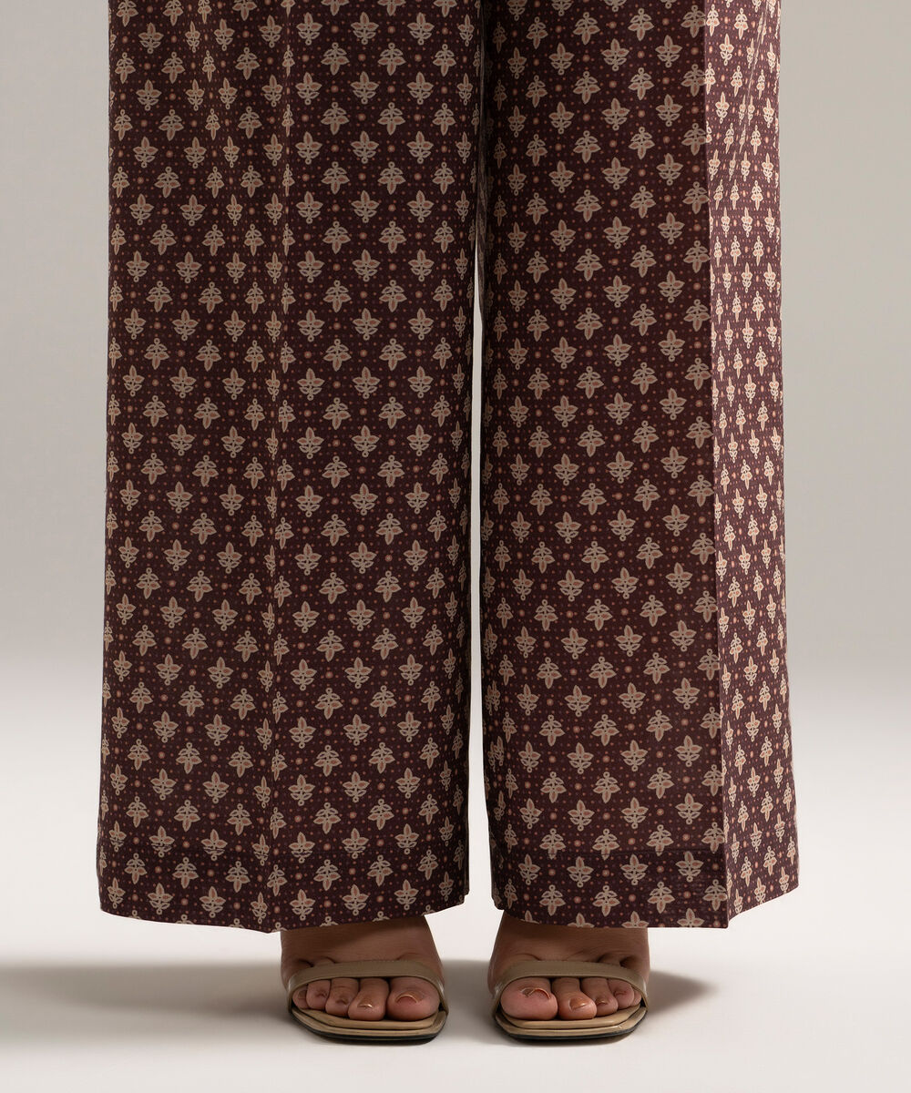 Women's RTW Cambric Printed Purple Culottes