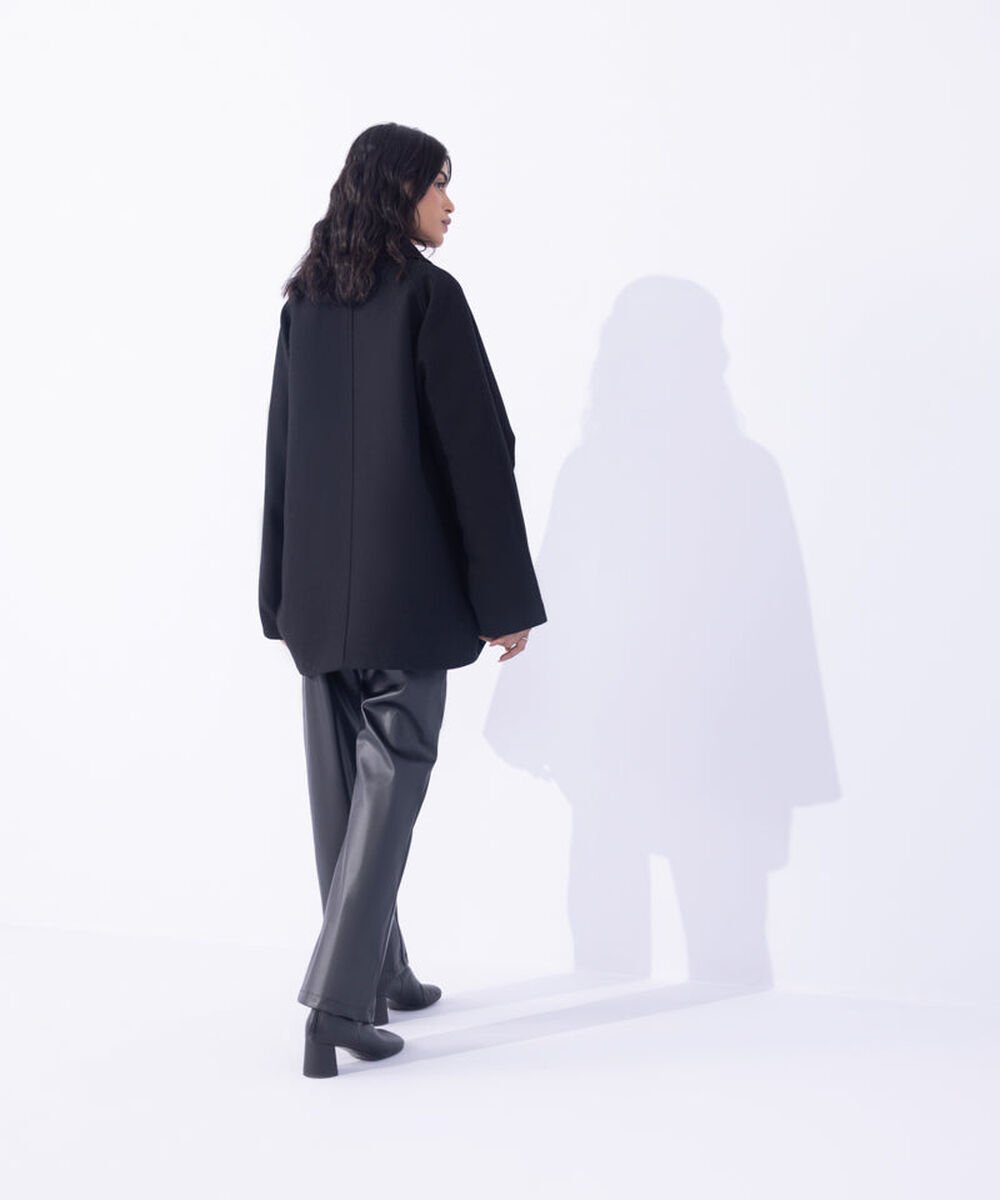 Woman - Black Cape Coat
