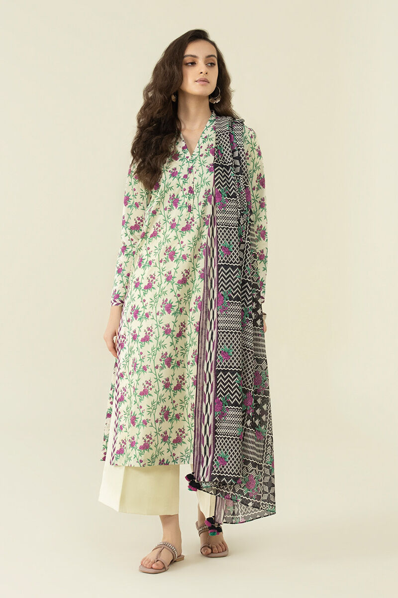 3 Piece - Printed Lawn Suit