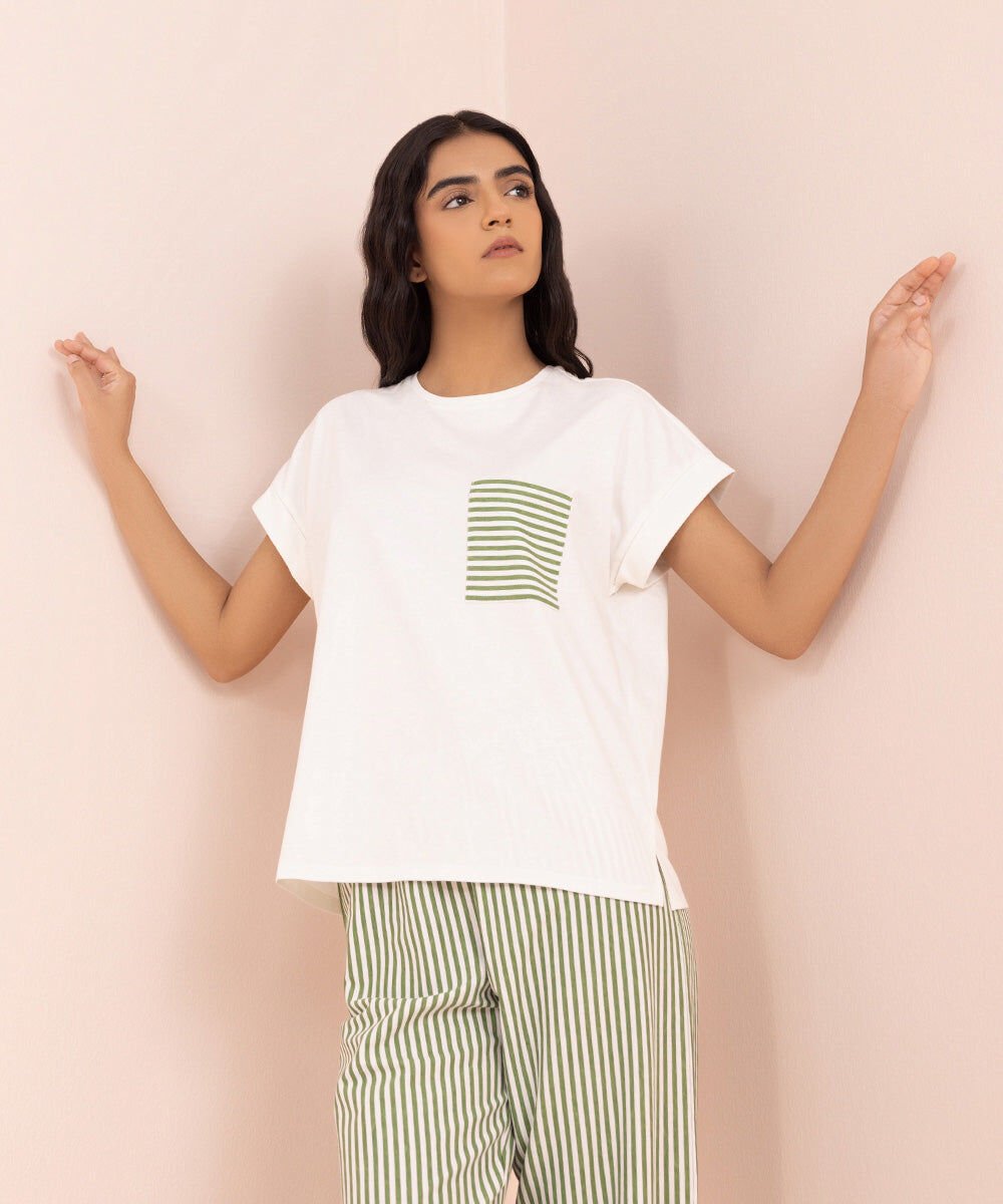 Solid T-shirt Women's Sleepwear Solid T-Shirt