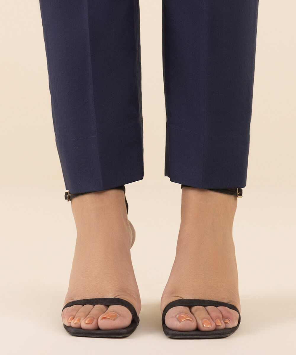 Unstitched Women's Blue Dobby Embroidered 3 Piece Suit