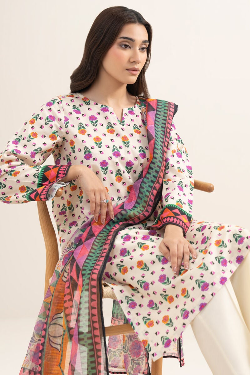 3 Piece - Printed Lawn Suit