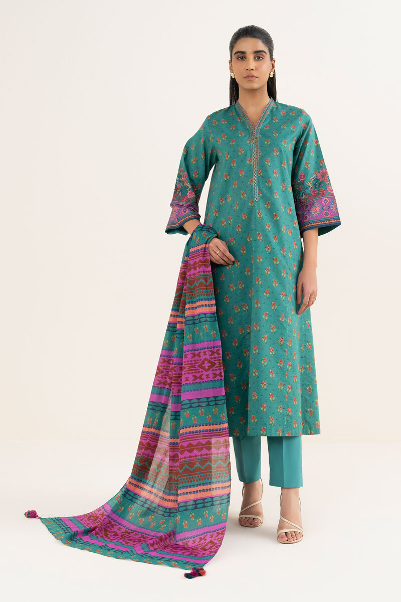 3 Piece - Embroidered Lawn Suit