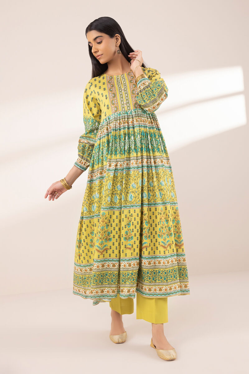 Printed Arabic Lawn Angrakha