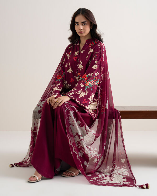 3 Piece - Printed Arabic Lawn Suit