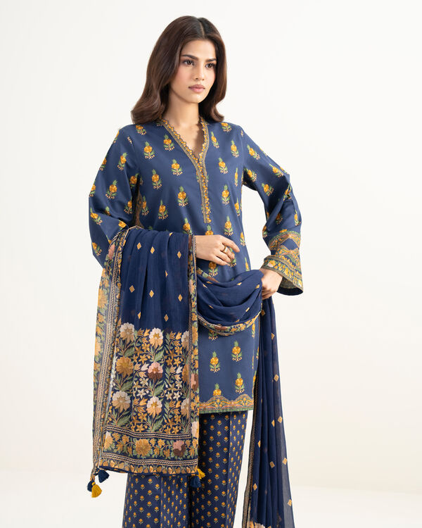 3 Piece - Printed Lawn Suit