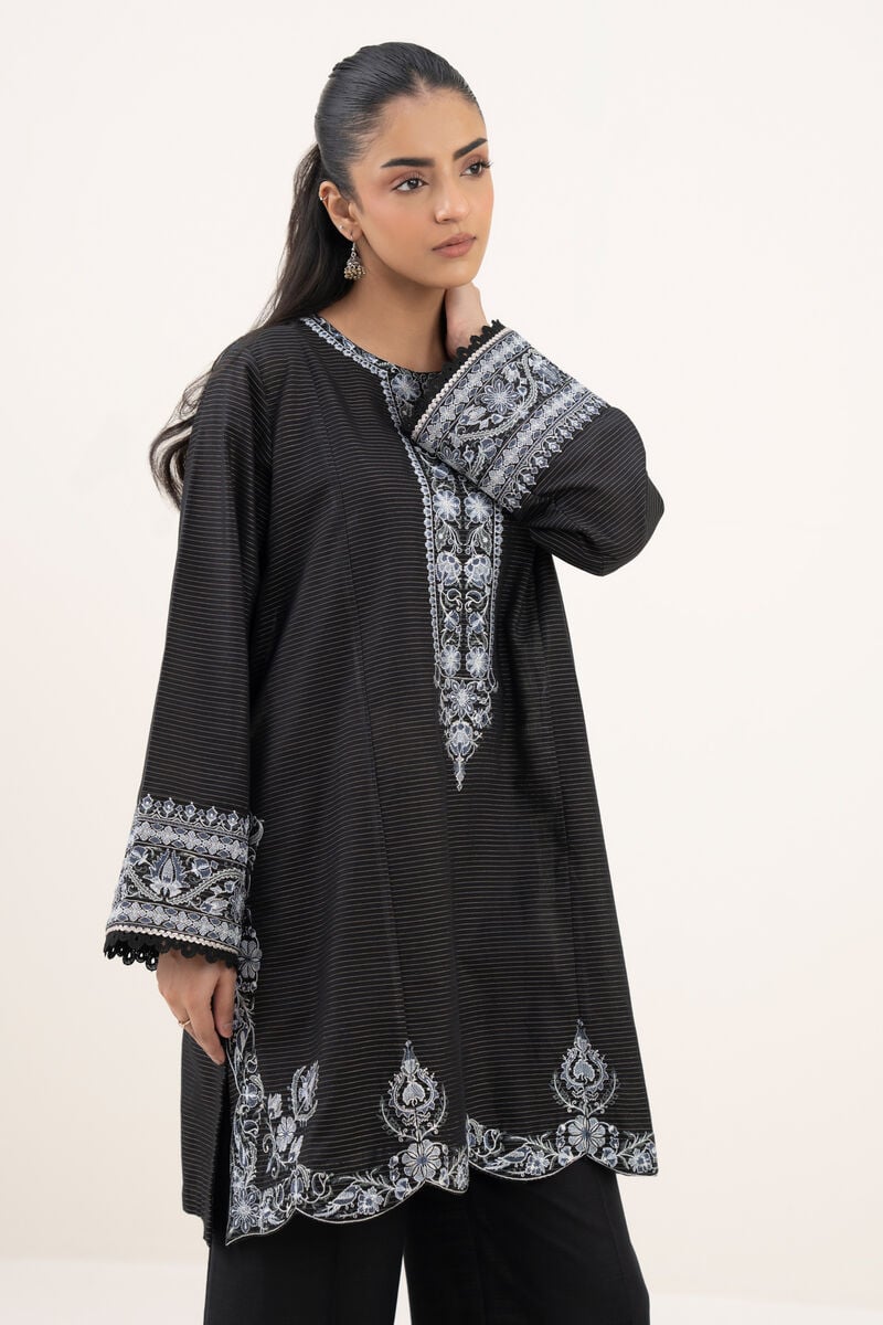 Embroidered Zari Cotton Shirt