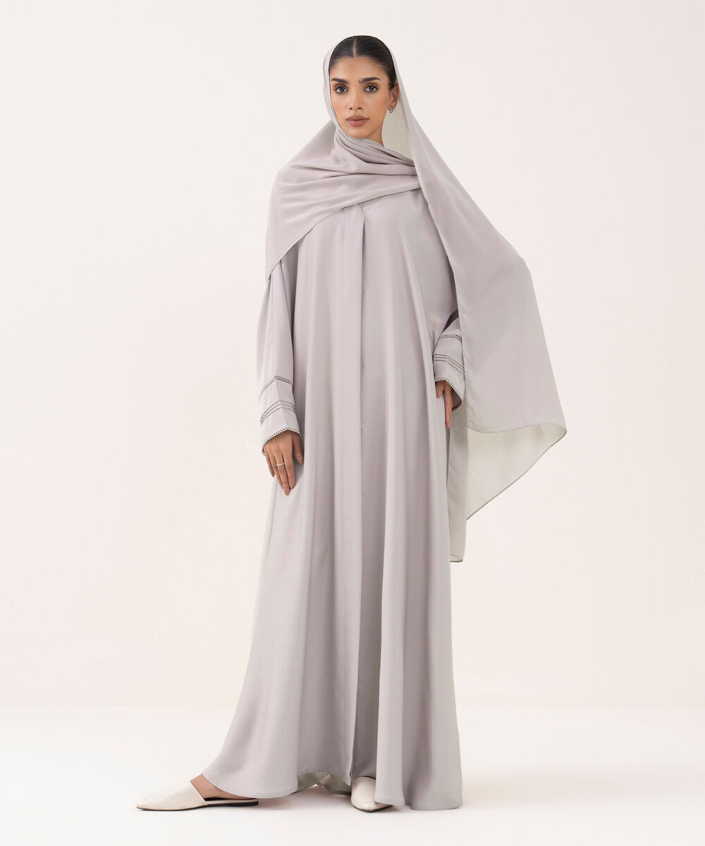 Women's Taupe Polyester Hijab