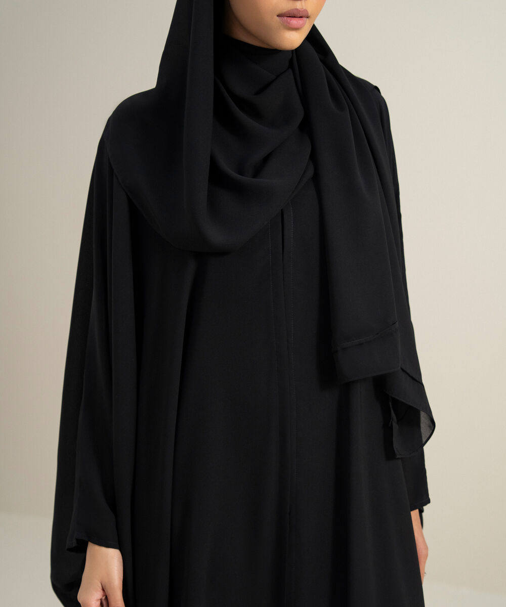 Women's 100% Cotton Black Kaaftan Abbaya Set