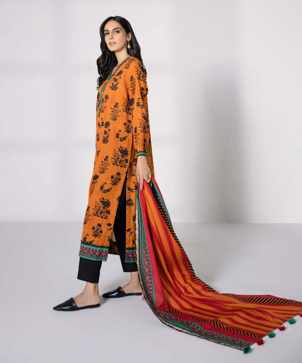 Ladies Khaddar Unstitched Shirt Dupatta