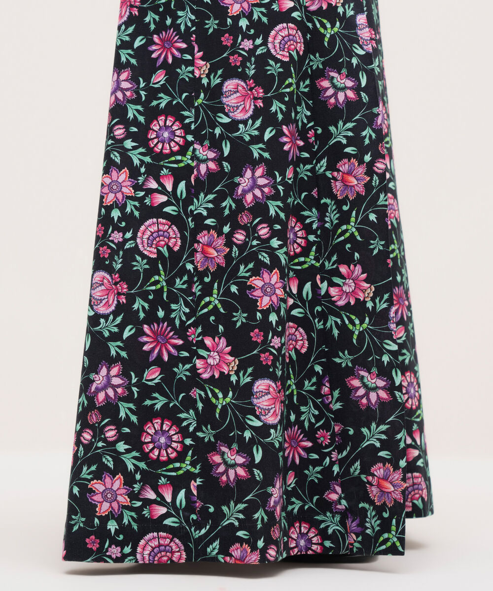 Women's RTW Cotton Viscose Black Printed Sharara