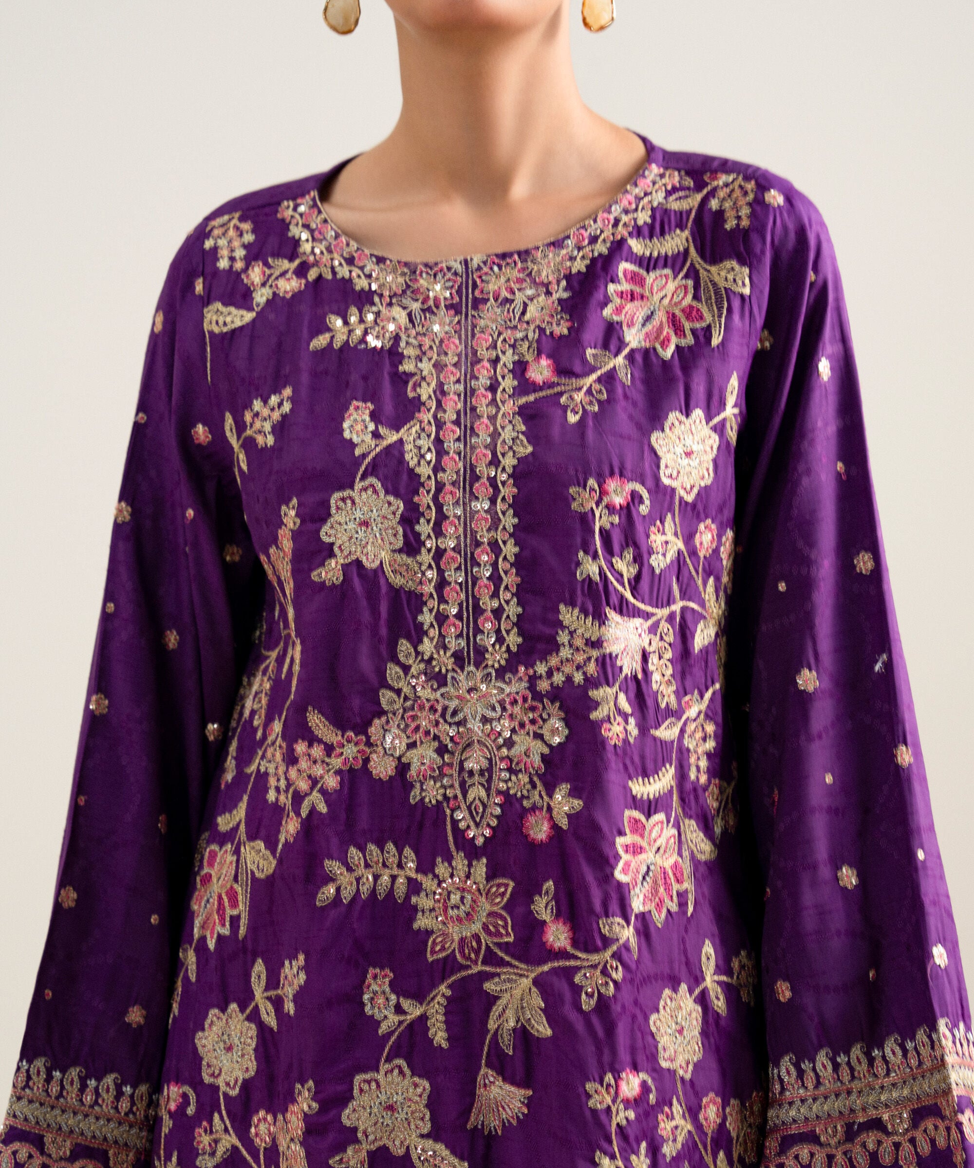 Unstitched 3 Pc Silk Jacquard 03FELX25V61B