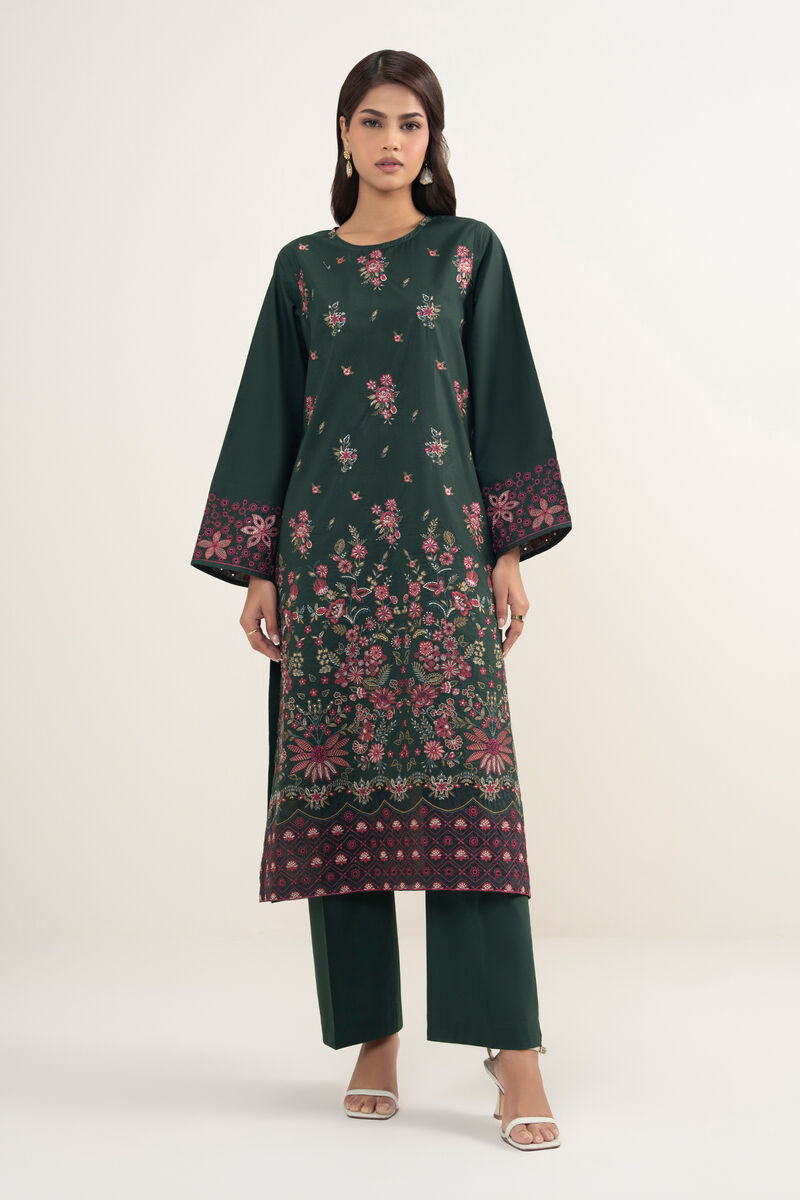 3 Piece - Embroidered Twill Suit