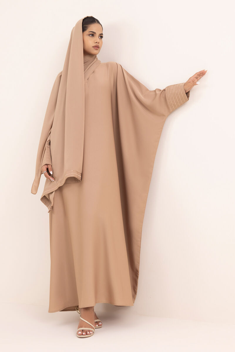 Embroidered Kaftan Abaya Set