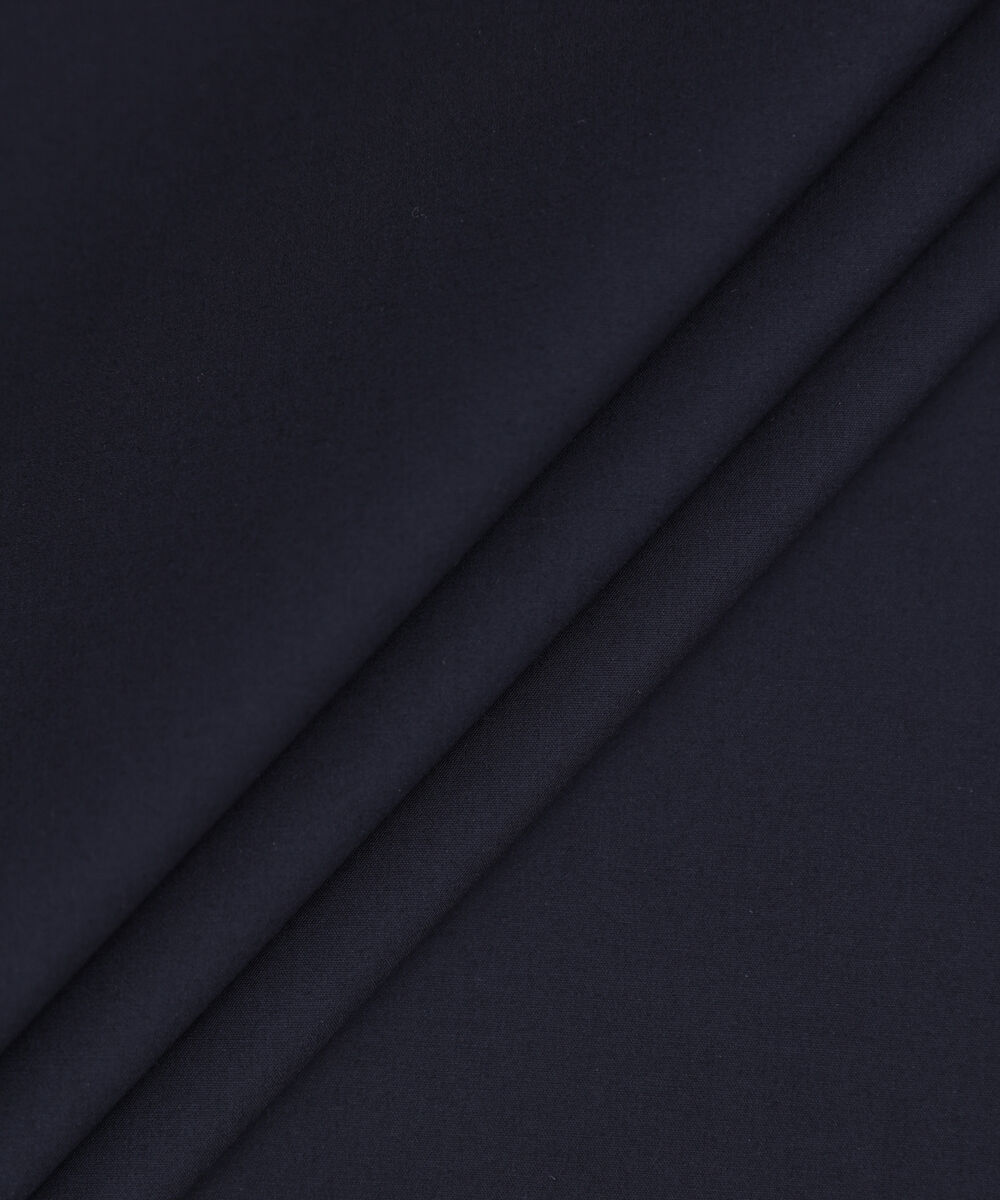 Men Unstitched Cotton Navy Full Suit Fabric