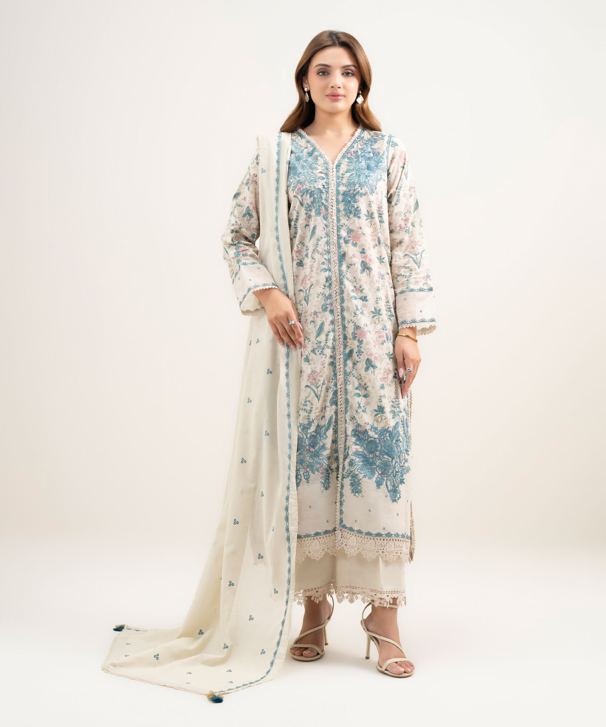 Beige Dupatta PBS26HMV164D