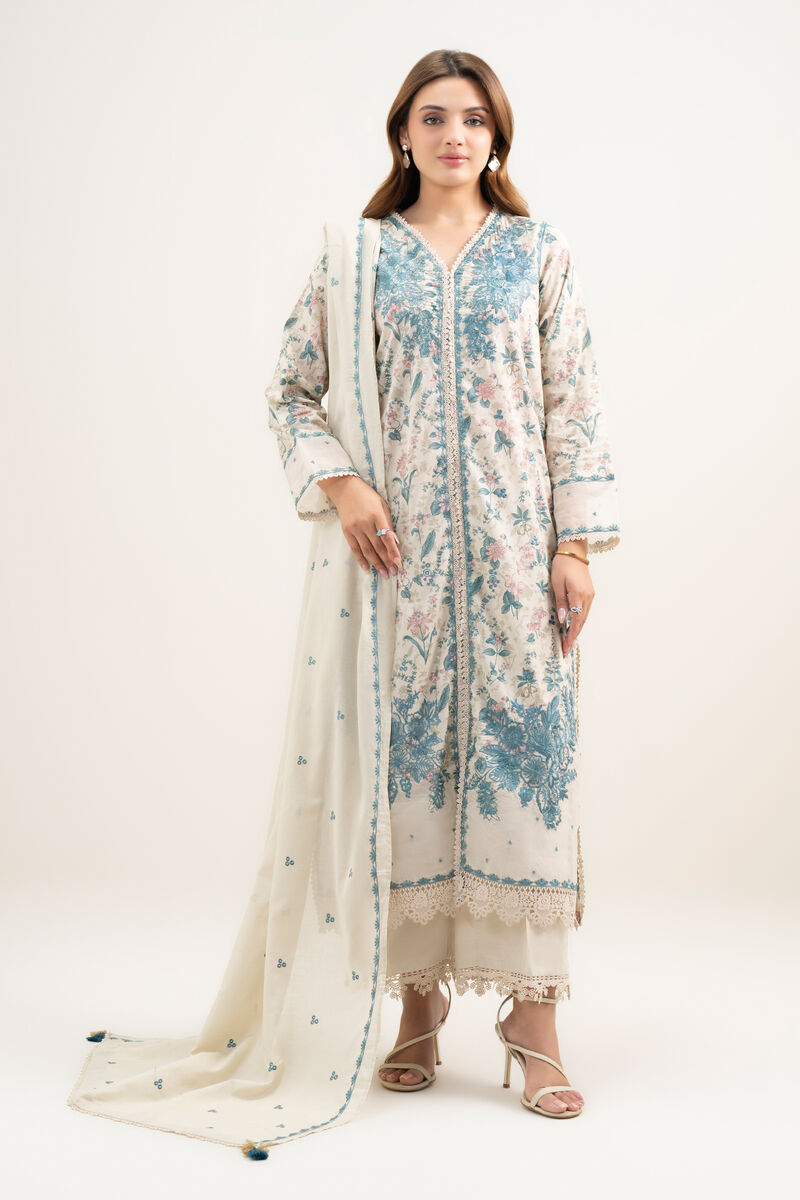 Embroidered Lawn Dupatta