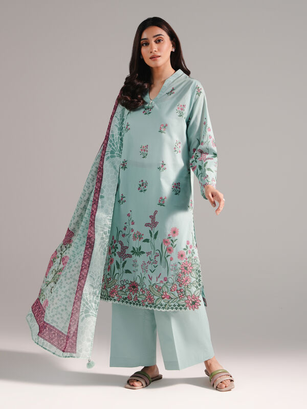 3 Piece - Printed Lawn Suit